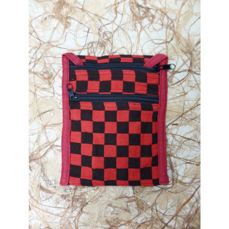 Sacoche damier rouge