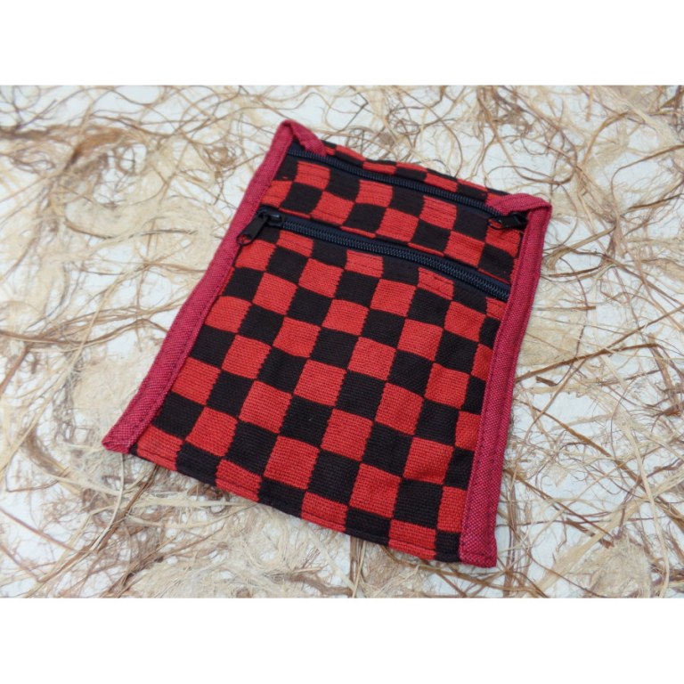 Sacoche damier rouge