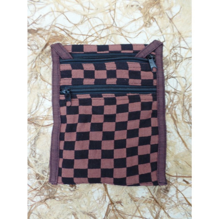 Sacoche damier marron