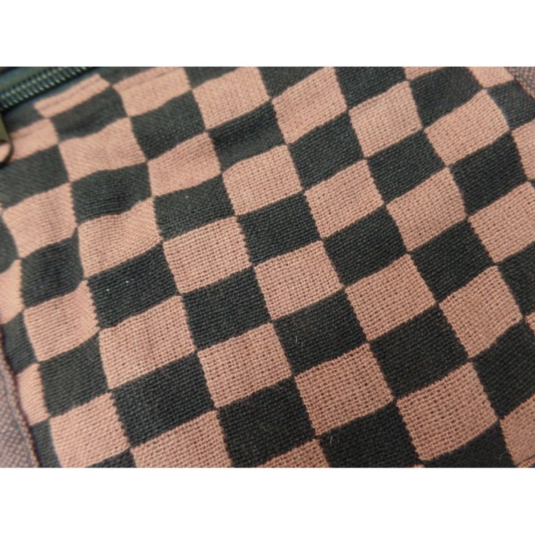 Sacoche damier marron