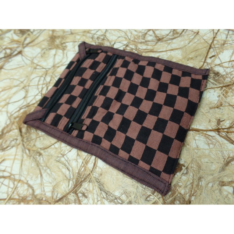 Sacoche damier marron