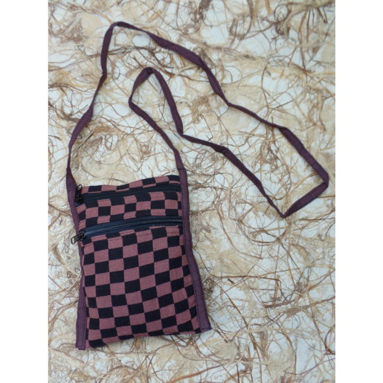 Sacoche damier marron