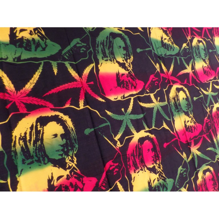 Mini tenture Bob Marley feuilles rasta