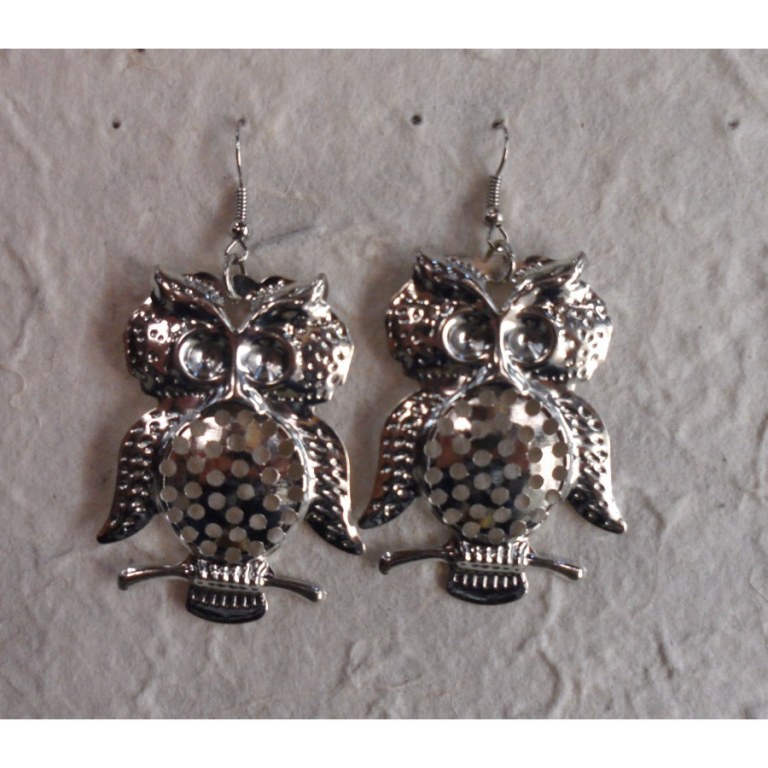 Boucles d'oreilles hibou