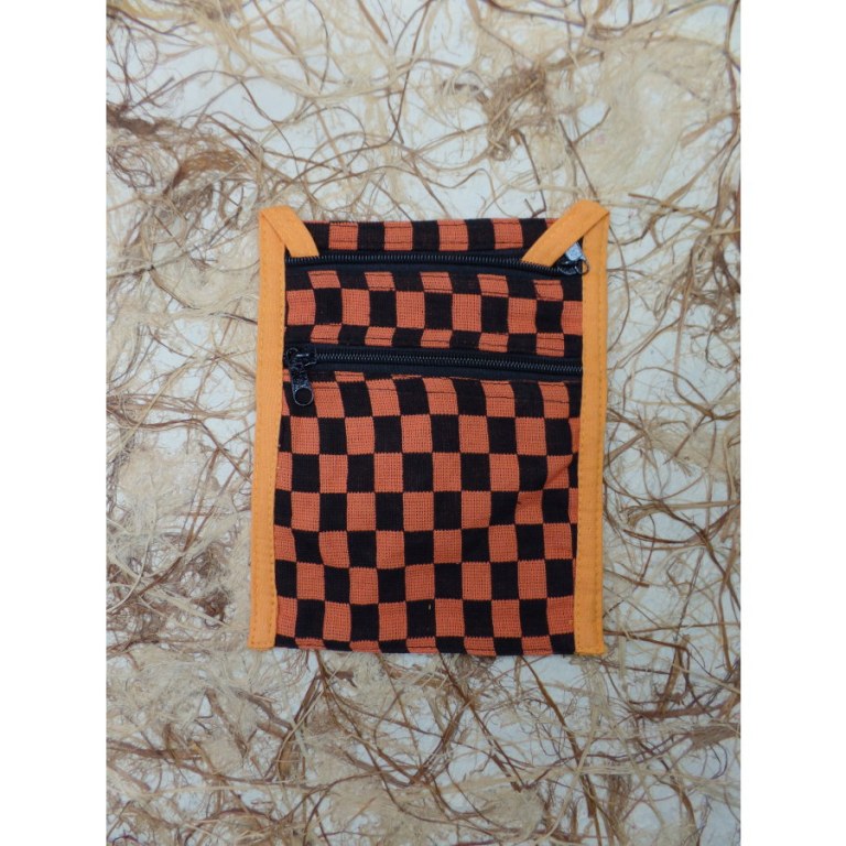 Sacoche damier orange