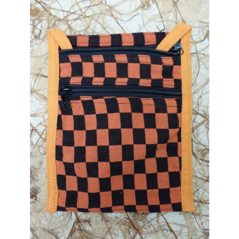 Sacoche damier orange