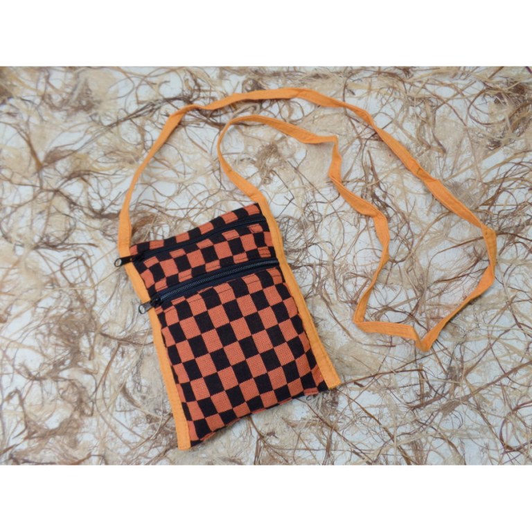 Sacoche damier orange