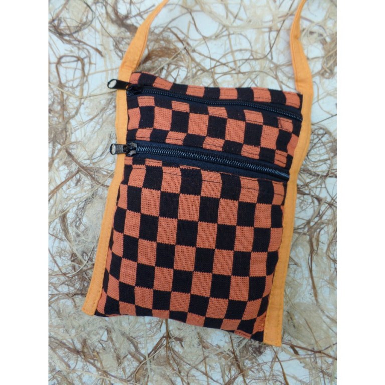 Sacoche damier orange