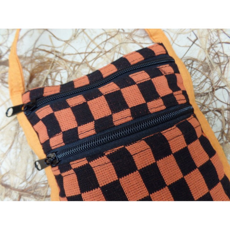 Sacoche damier orange