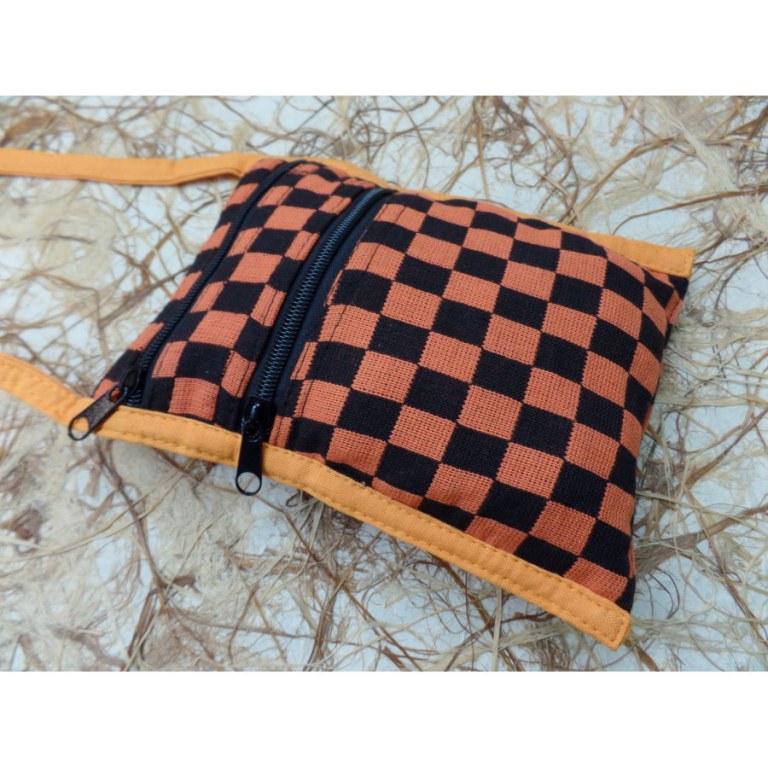 Sacoche damier orange