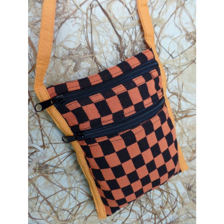 Sacoche damier orange