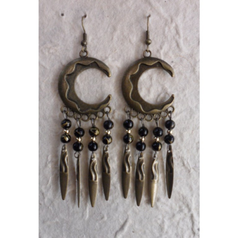 Pendants d'oreilles Chantira noires