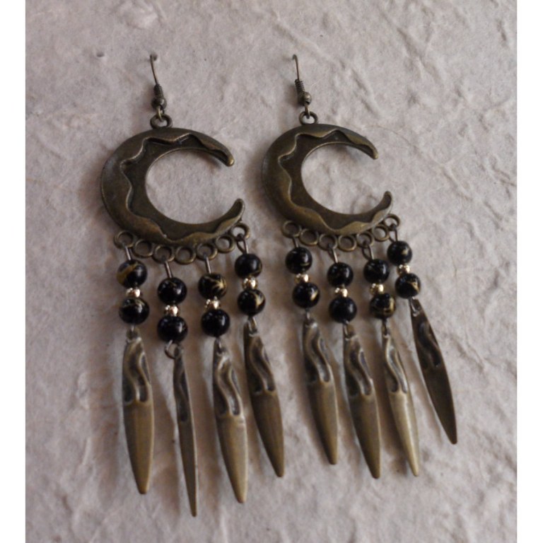 Pendants d'oreilles Chantira noires