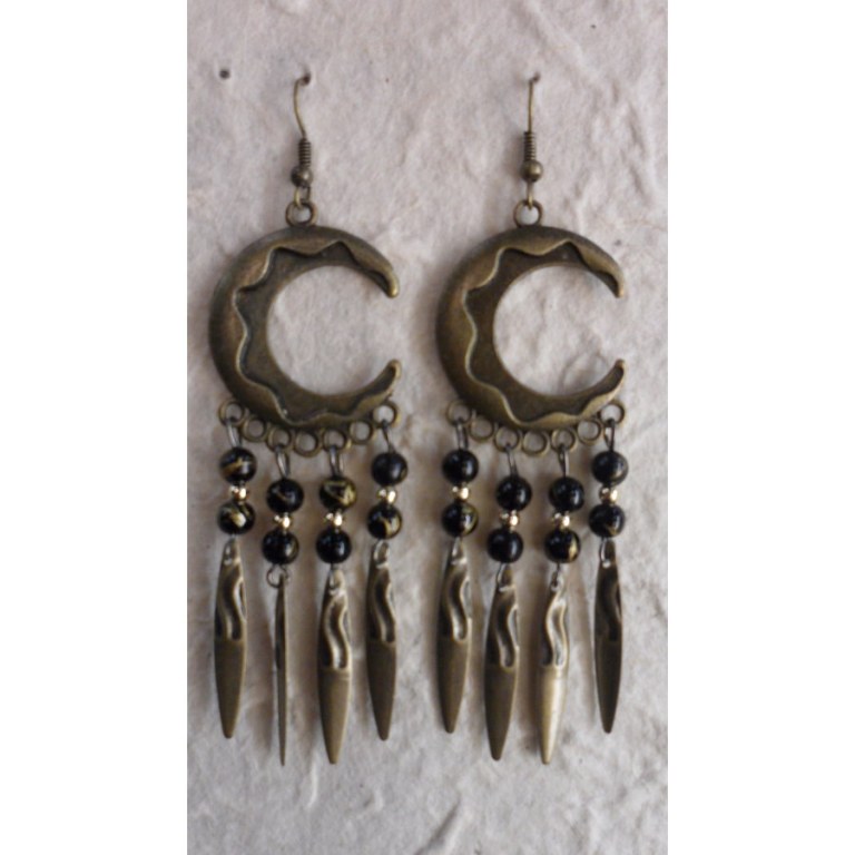 Pendants d'oreilles Chantira noires