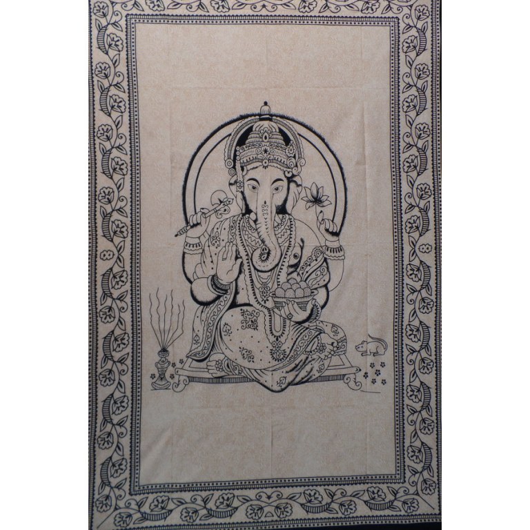 Tenture Bada Ganapati beige