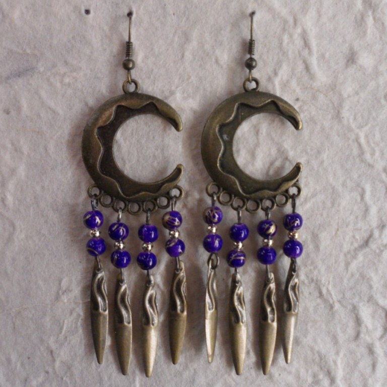 Pendants d'oreilles Chantira mauves