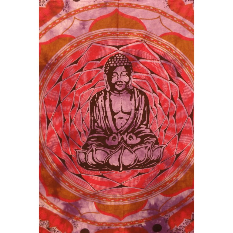 Petite tenture lotus Bouddha mauve