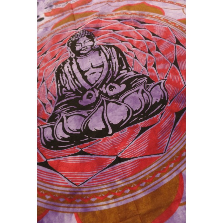 Petite tenture lotus Bouddha mauve