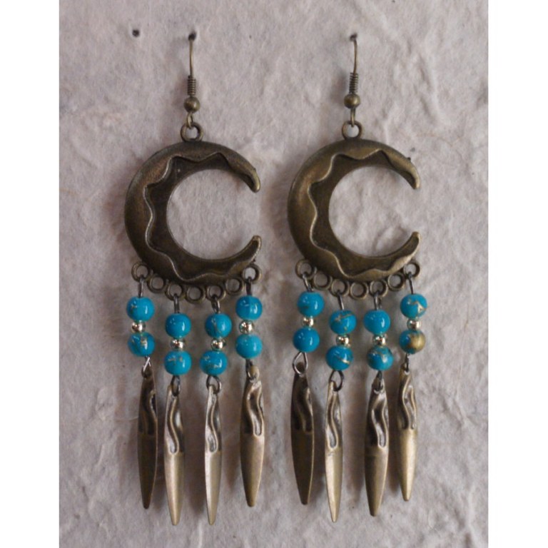 Pendants d'oreilles Chantira turquoises