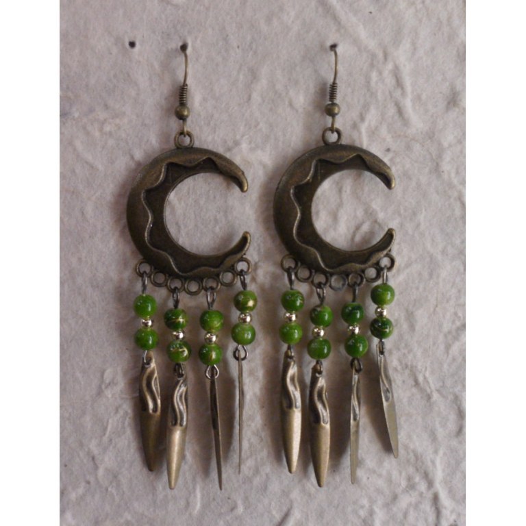 Pendants d'oreilles Chantira vert