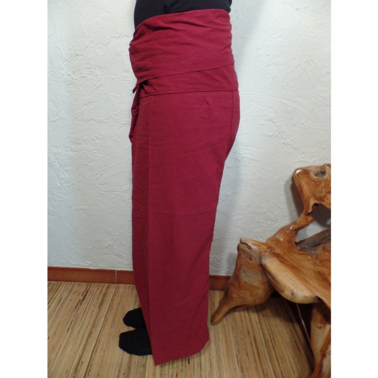 Pantalon de pêcheur Thaï bordeaux