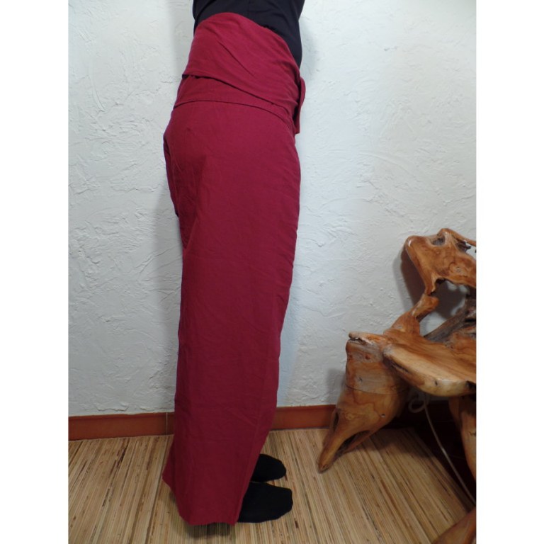 Pantalon de pêcheur Thaï bordeaux