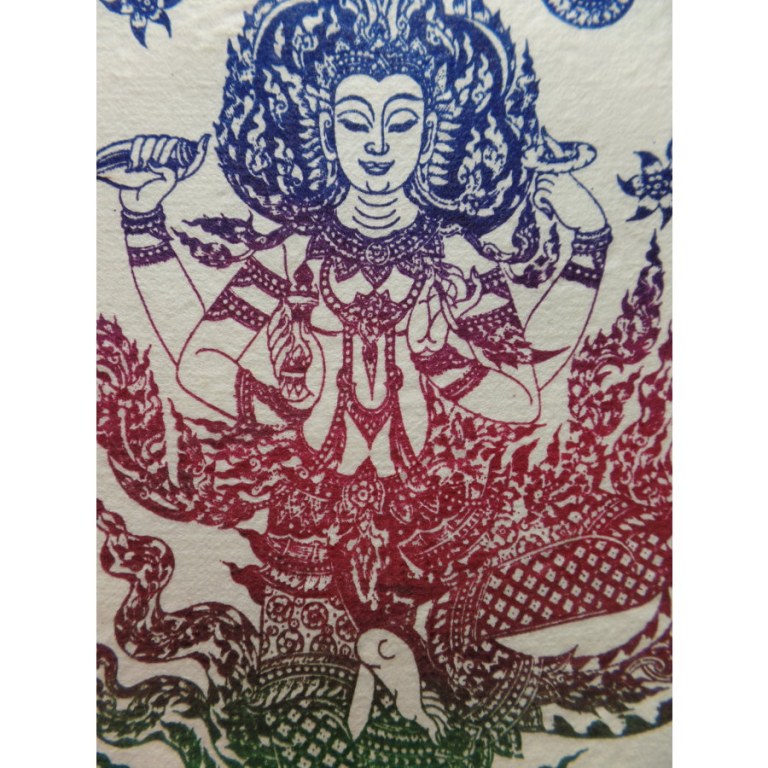 Carte divinité Parvati bleu/rouge/vert