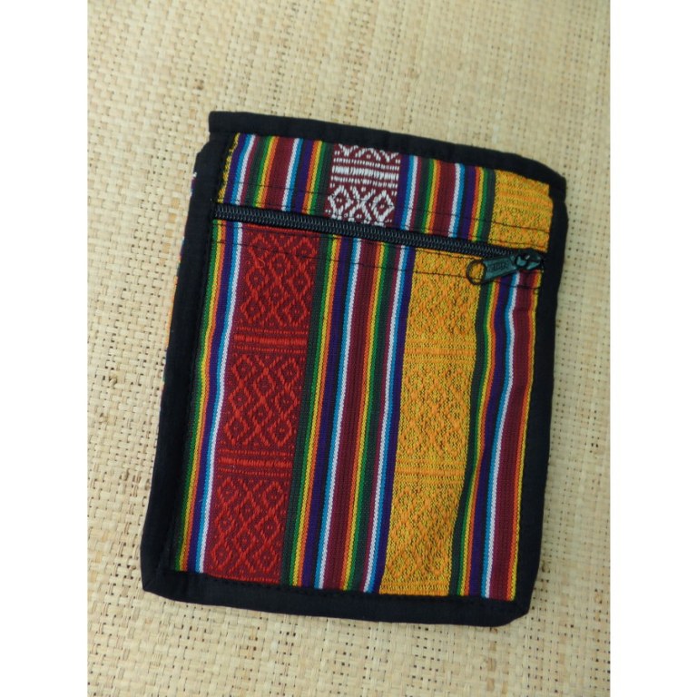 Sac velours noir ghéri brodé feuille rasta