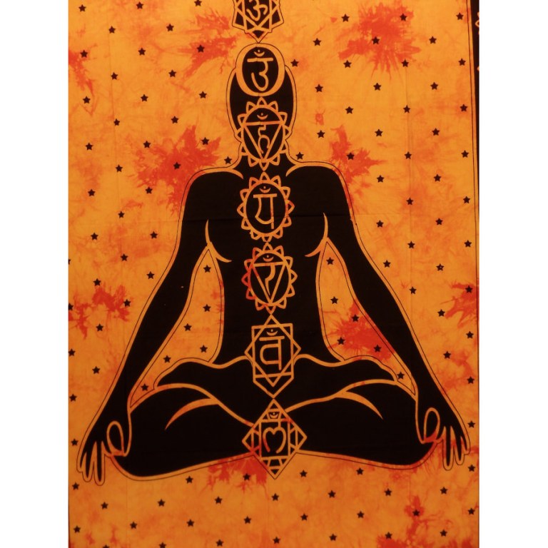 Tenture orange 7 chakras 