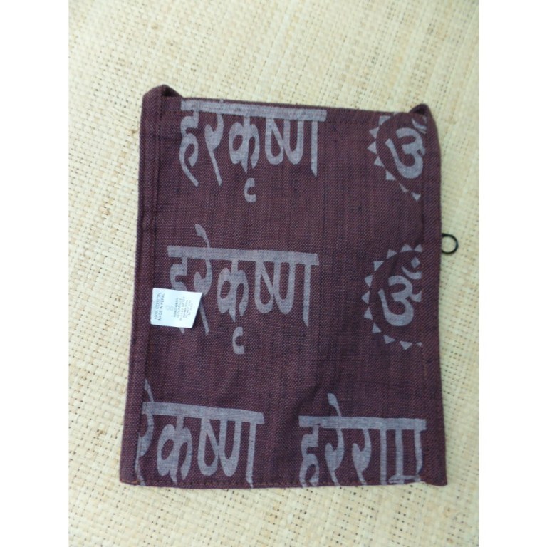 Sac passeport marron sanscrit 