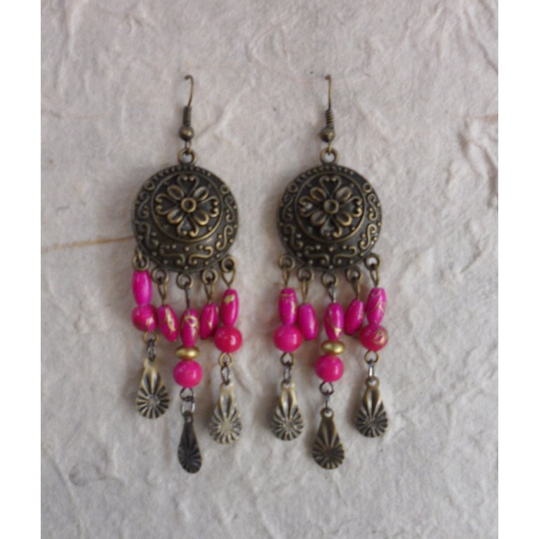 Boucles d'oreilles Sumalee roses