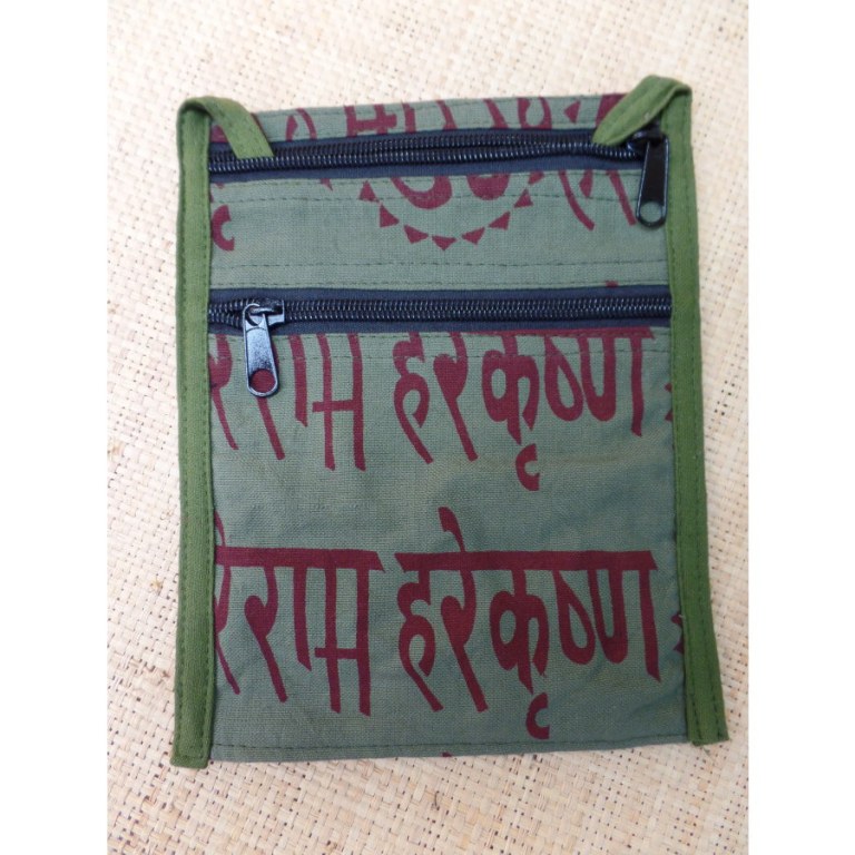 Sac passeport kaki sanscrit bordeaux