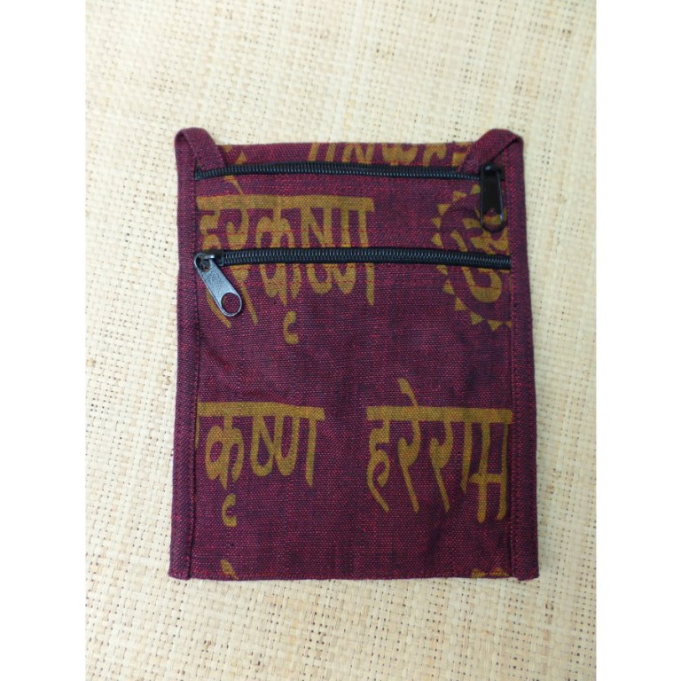 Sac passeport bordeaux sanscrit 