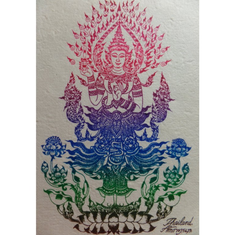 Carte bouddha debout