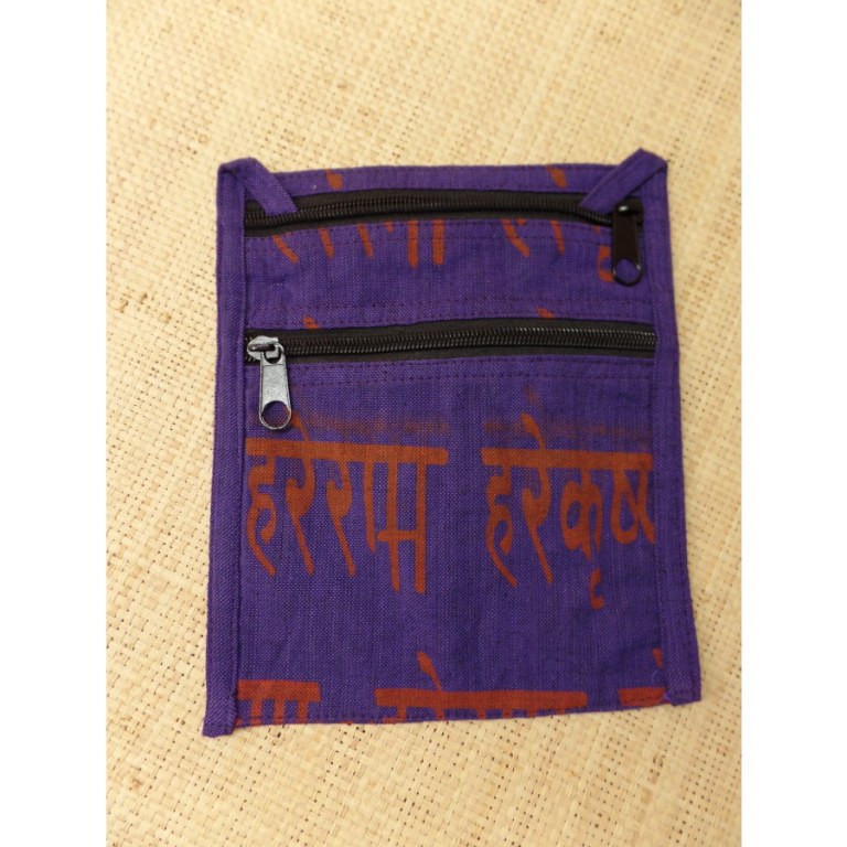 Sac passeport violet sanscrit 