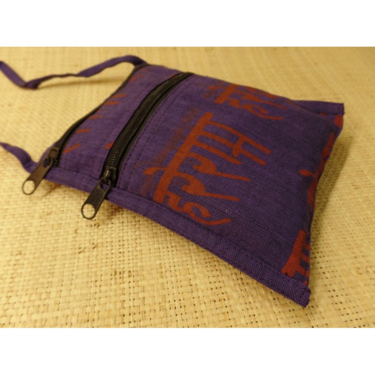 Sac passeport violet sanscrit 