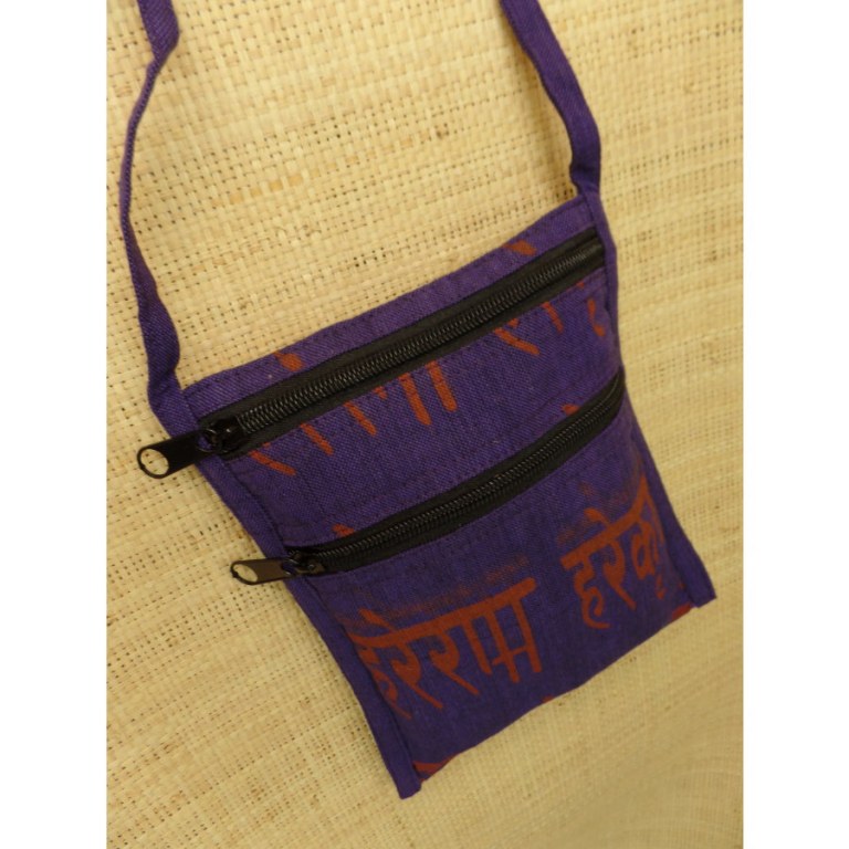 Sac passeport violet sanscrit 