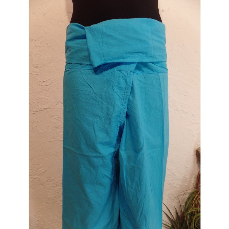 Pantalon de pêcheur Thaï bleu 