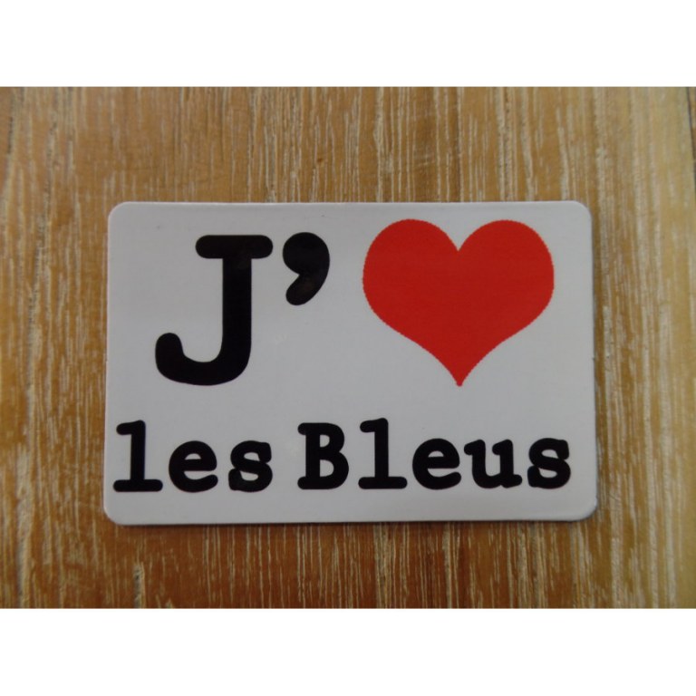 Aimant j'aime les bleus