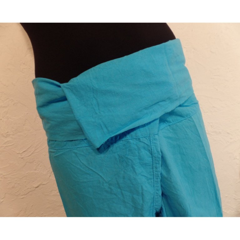 Pantalon de pêcheur Thaï bleu 