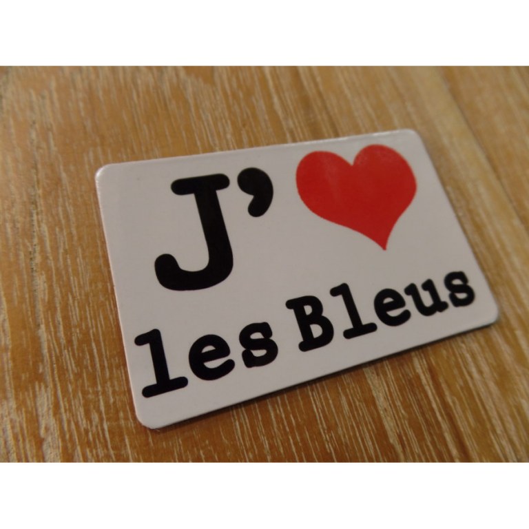 Aimant j'aime les bleus