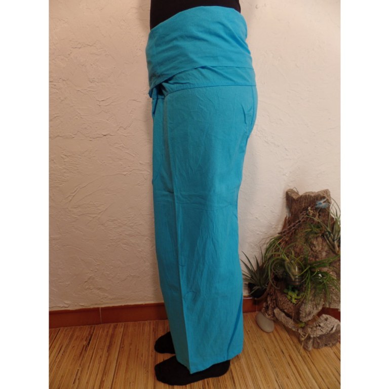 Pantalon de pêcheur Thaï bleu 