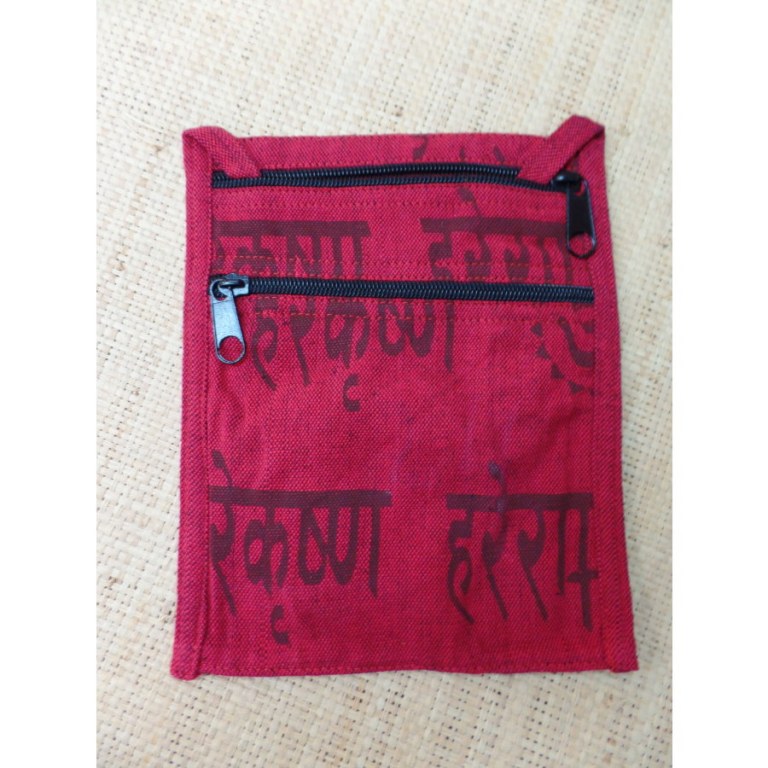 Sac passeport rouge sanscrit 