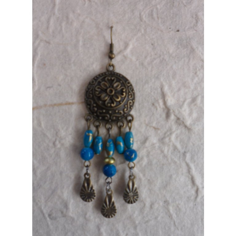 Boucles d'oreilles Sumalee bleu turquoise