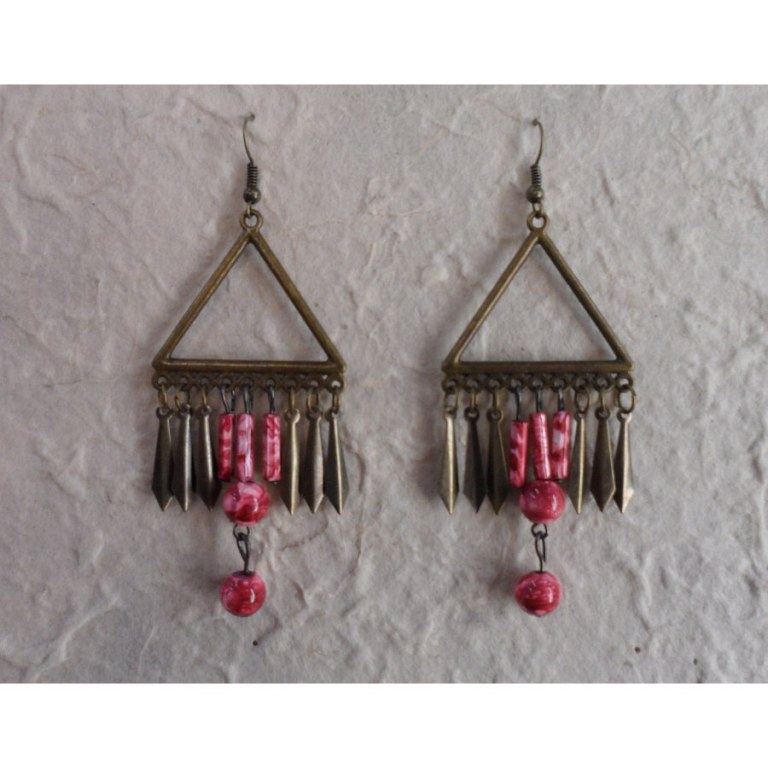 Boucles d'oreilles Waan rose