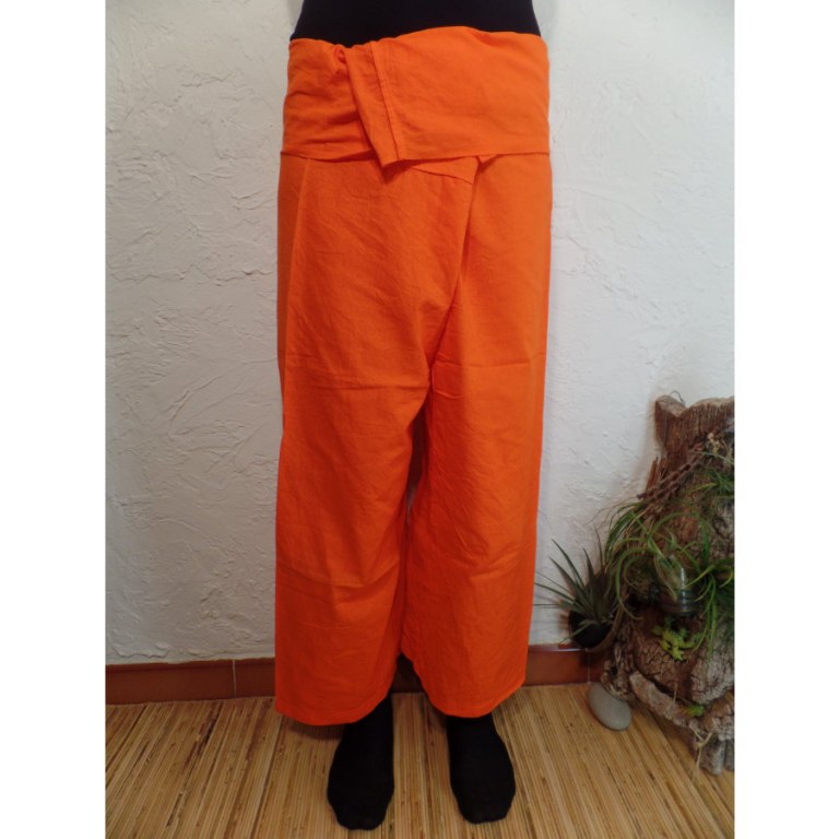 Pantalon de pêcheur Thaï agrume orange