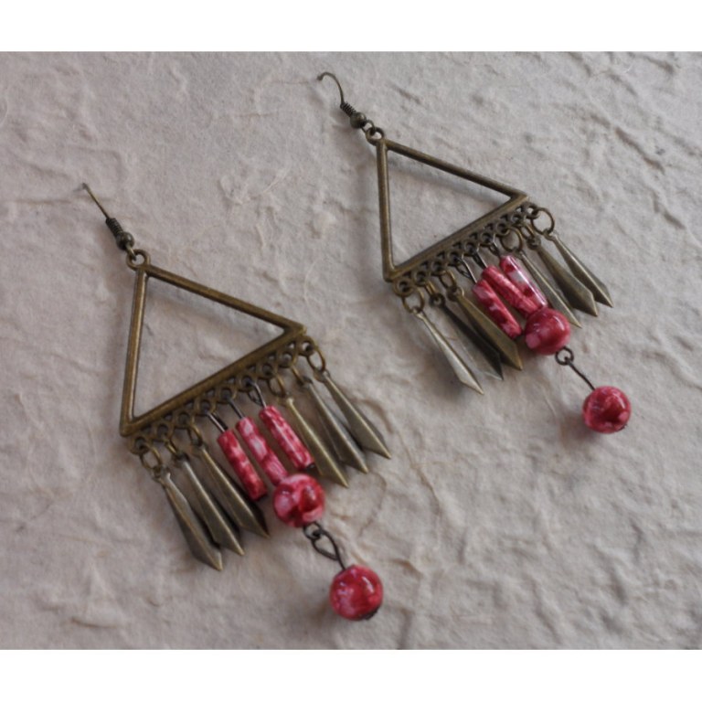 Boucles d'oreilles Waan rose