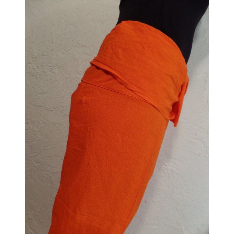 Pantalon de pêcheur Thaï agrume orange