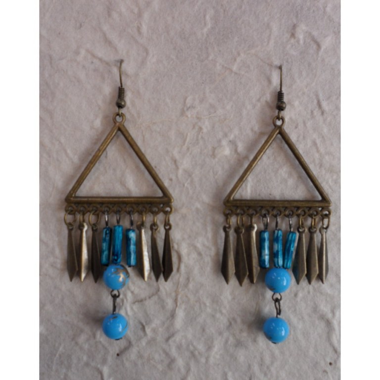 Boucles d'oreilles Waan bleu ciel