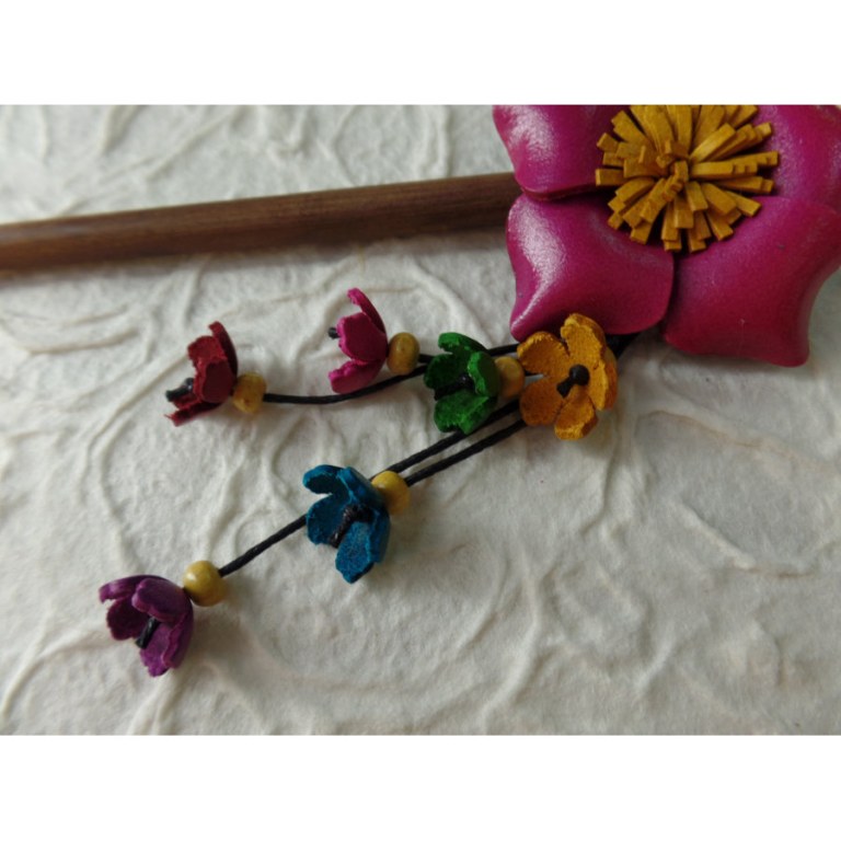 Pic cheveux anémone rose fuschia